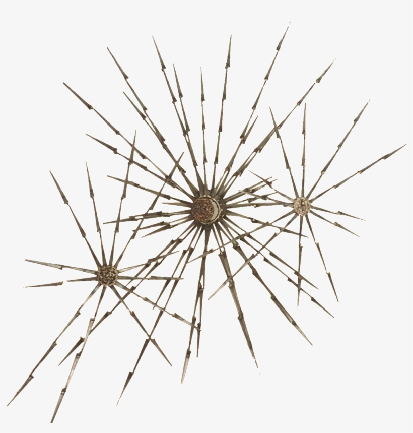 Sculpture Is Made Of Cut Masonry Nails Welded Together - Flower, transparent png #7942695