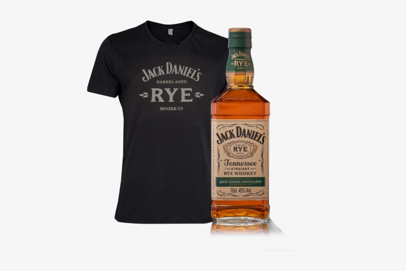 Jack Daniel's Tennessee Rye Whiskey With Free T-shirt - Jack Daniels, transparent png #7942938
