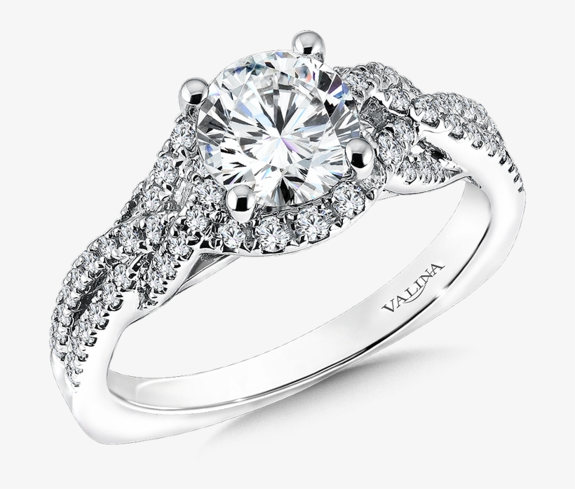 Valina Mounting With Side Stones - Engagement Ring, transparent png #7943130