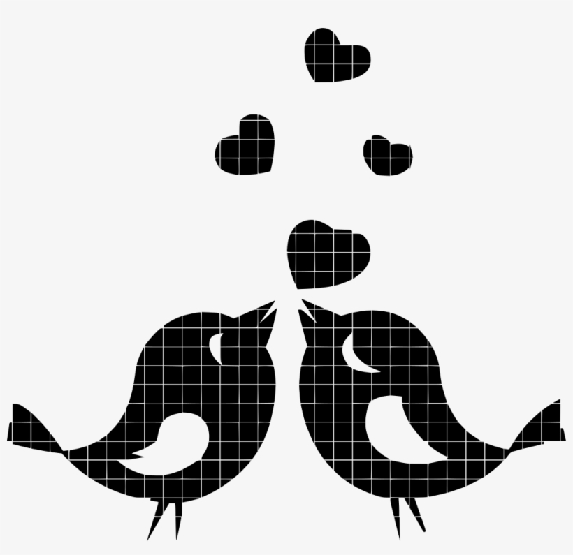 Download Png - Black And White Lovebird, transparent png #7944415