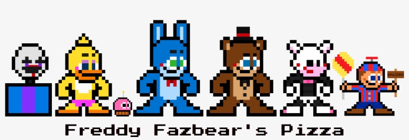 Five Nights At Freddy's 2 Cuadricula, Freddy 2, Patrones - 8 Bit Fnaf Characters, transparent png #7944788