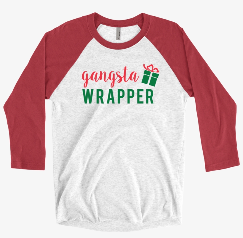 Gangsta Wrapper Raglan Tee - Big Ol Kitties Shirt, transparent png #7945015