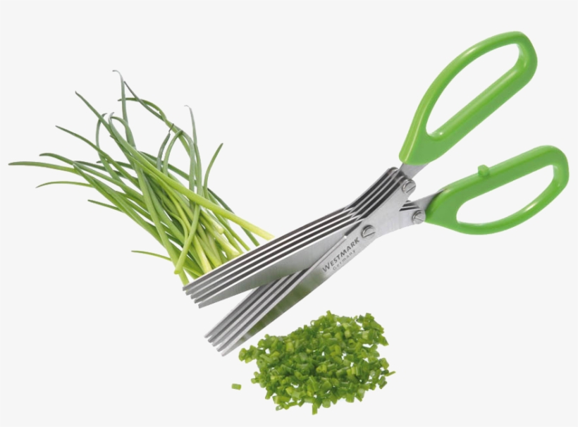 Herb Scissors With 5 S/s Blades & Cleaner - Multi Blade Kitchen Scissors, transparent png #7945043