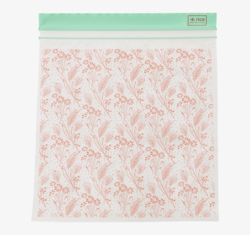 30 Large Zipper Sandwich Bags Flower Field Print Rice - Paper, transparent png #7945127