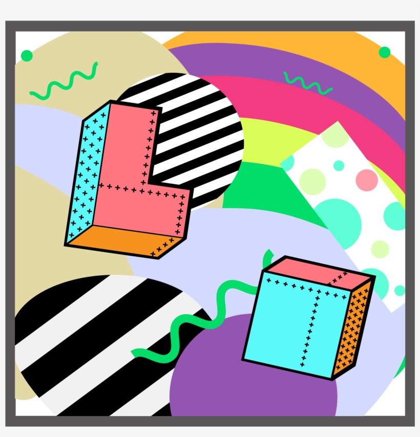 Memphis Art Geometric Stereo Style High Saturation, transparent png #7945193