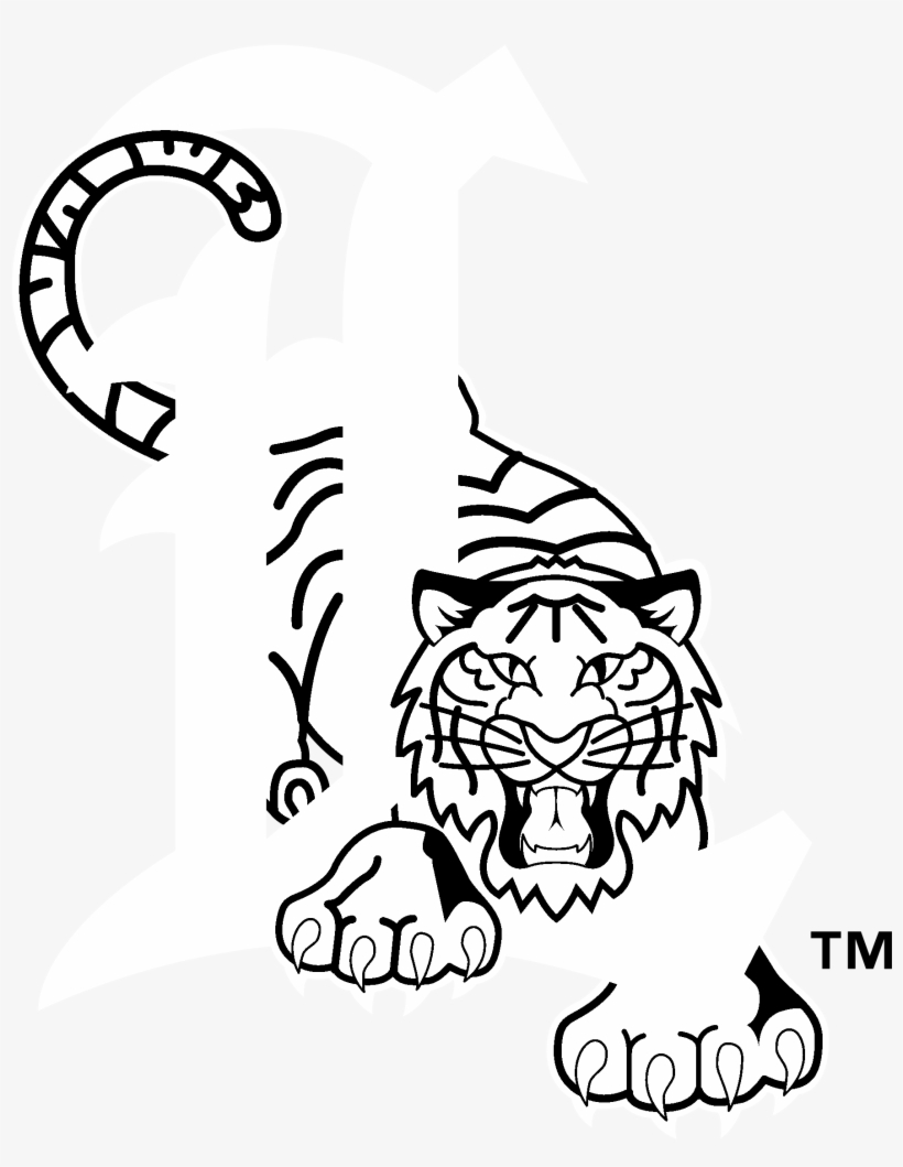 Lakeland Tigers Logo Black And White - Illustration, transparent png #7945232
