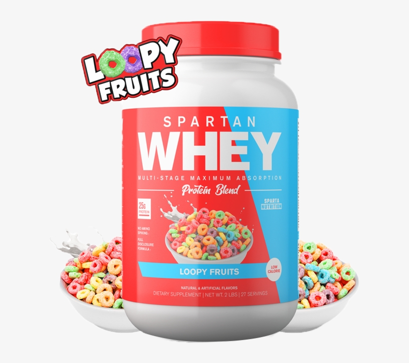Spartan Nutrition Loopy Fruits Whey Protein Blend - Spartan Whey, transparent png #7945277