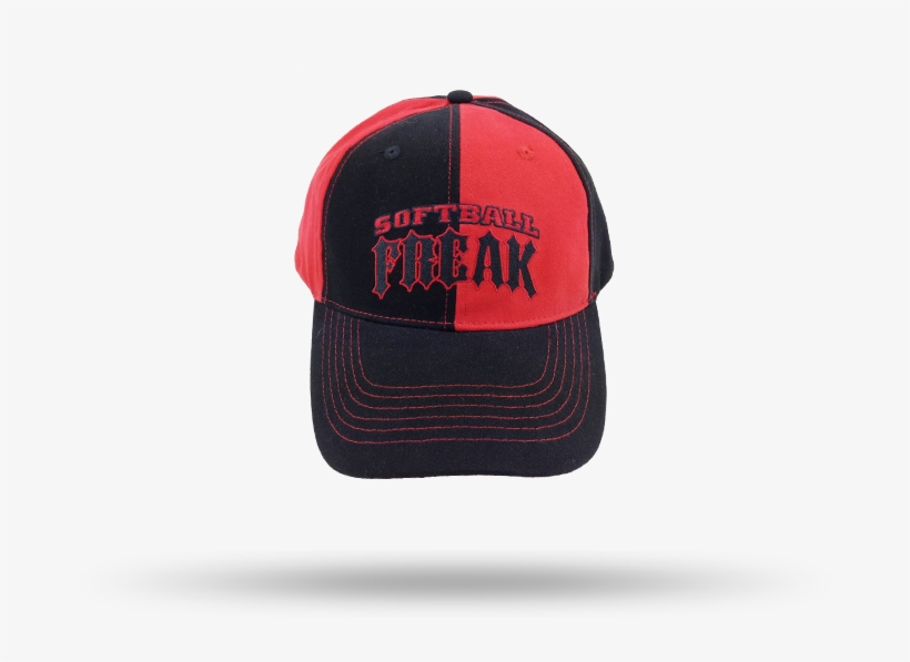 Wholesales Embroidery Character Red And Black Split - Baseball Cap, transparent png #7945383