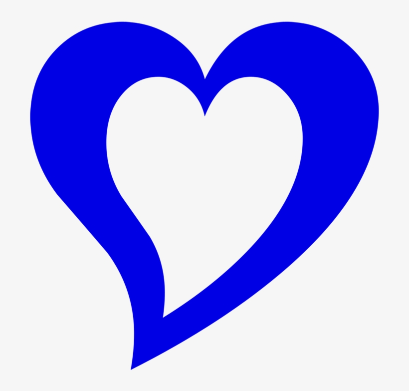 Blue Hearts Png - Сердце Контур, transparent png #7945466