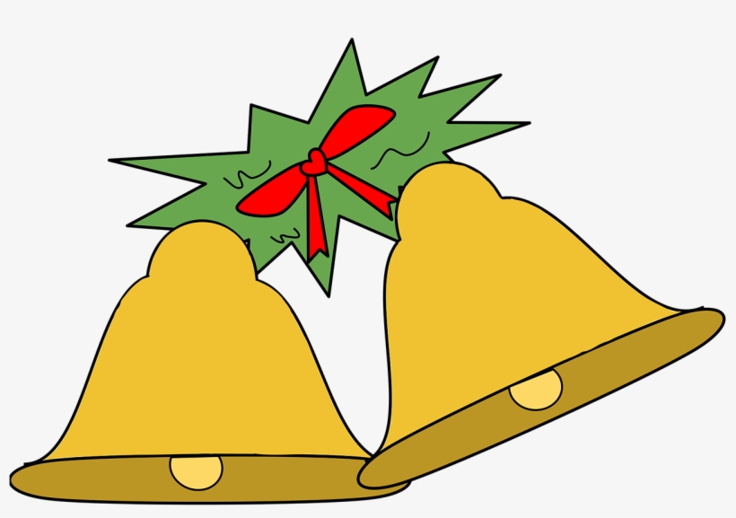 Bells,celebration,jingle Bells,christmas,vector Images,santa,pine, - Lonceng Natal Hitam Putih, transparent png #7945553