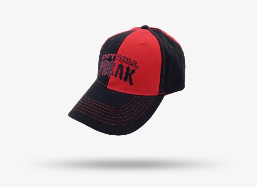 Wholesales Embroidery Character Red And Black Split - Baseball Cap, transparent png #7945808