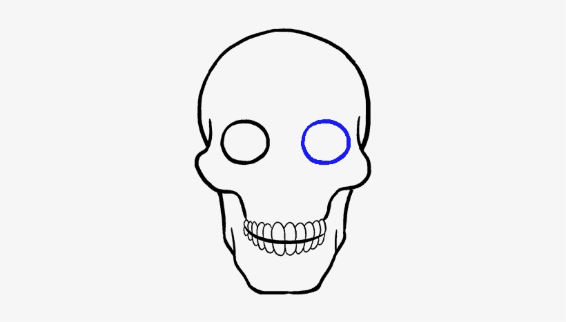 How To Draw Skull - Draw A Skull, transparent png #7945848
