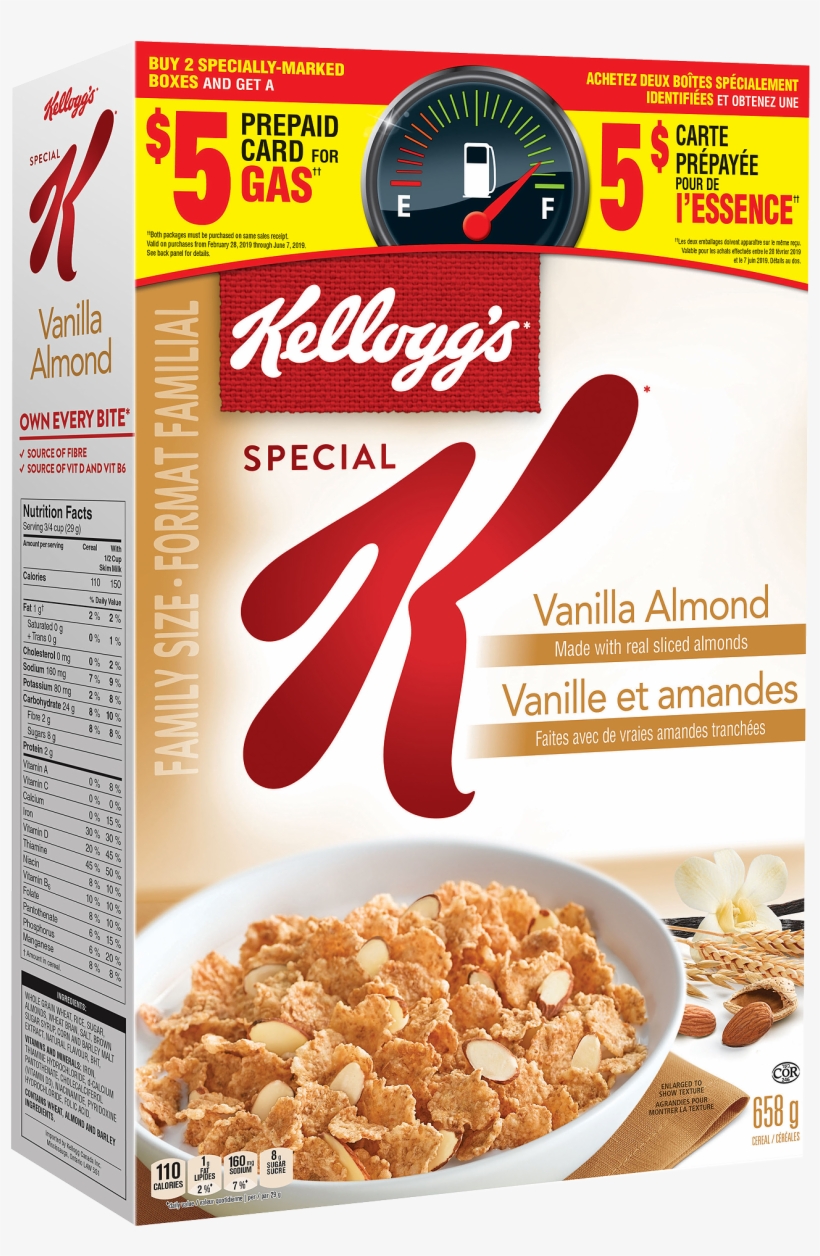 Special K* Vanilla Almond Cereal 658g, transparent png #7946055