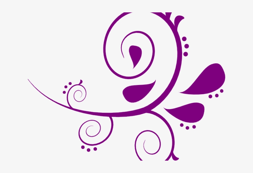 Swirl Clipart Purple - Free Paisley Clip Art, transparent png #7946299
