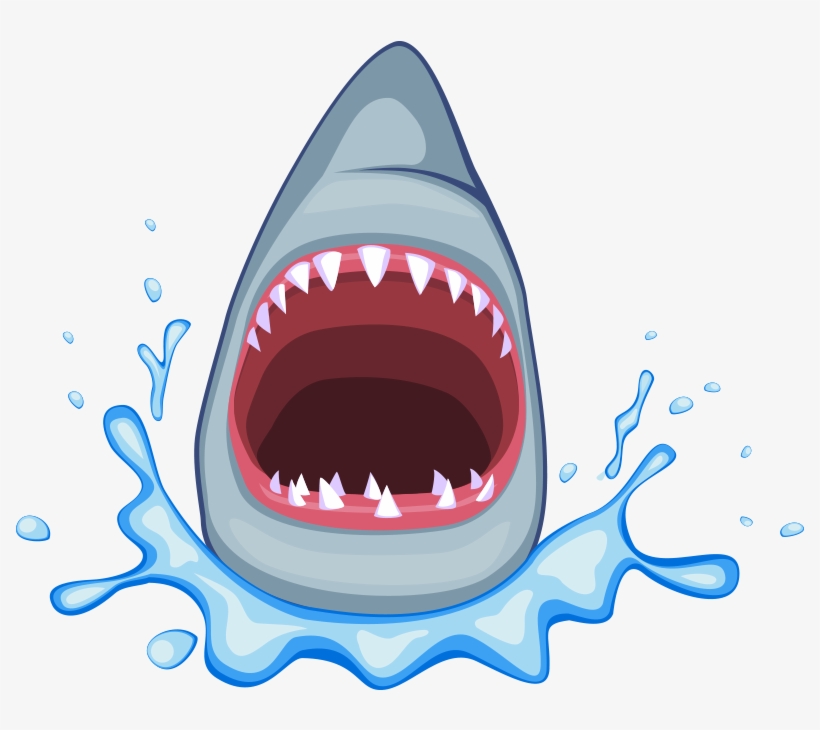1060 X 902 5 - Shark Jaws Coming Out Of Water, transparent png #7947515