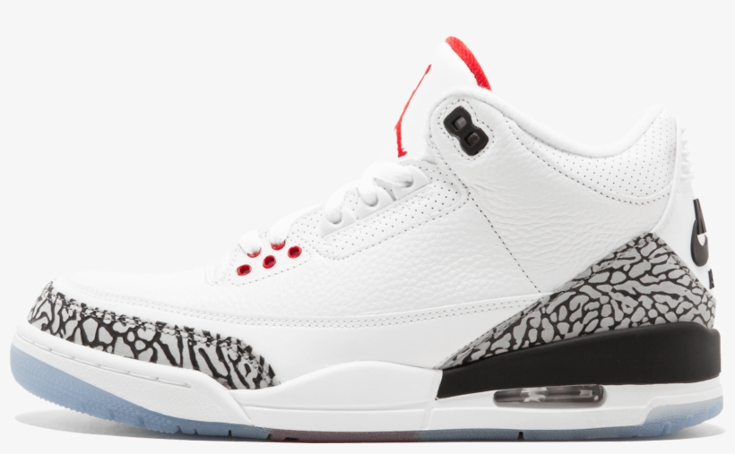 Air Jordan 3 White Cement 2018, transparent png #7948247