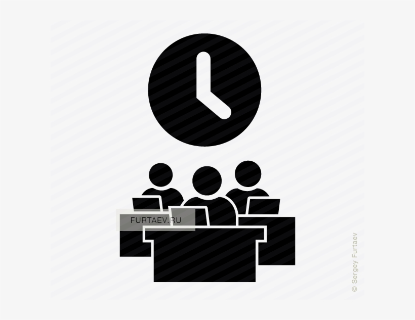 Vector Icon Of People Working On Laptops Sitting At - Working Group Vector, transparent png #7948398