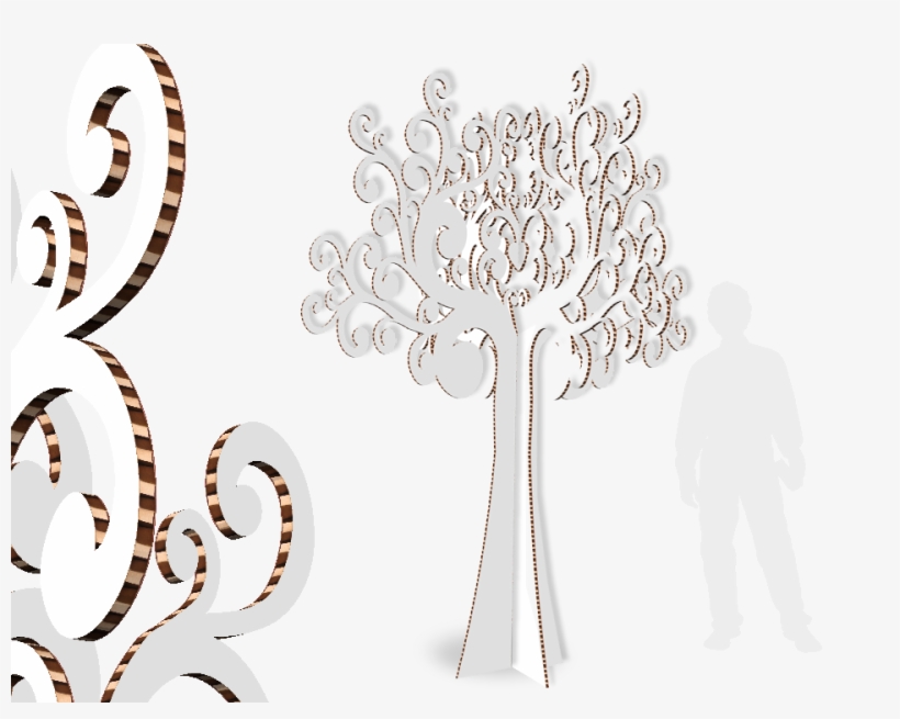 16mm Cutout Honeyb Cardboard Trees - Cardboard Tree Cut Outs, transparent png #7949036