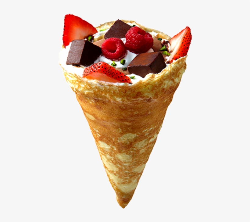 Matcha Chocolate Crepe Cone - Crepes In A Cone, transparent png #7949184
