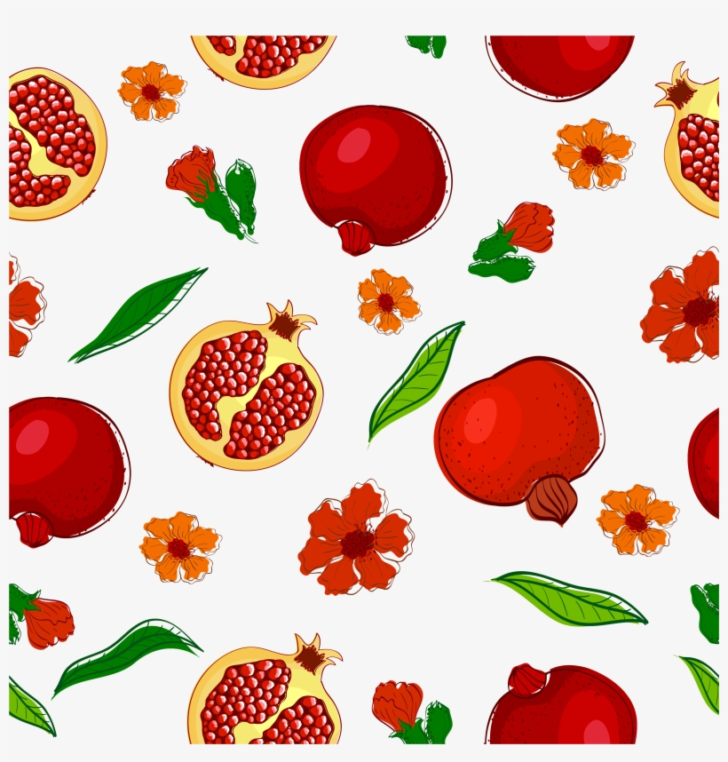 Clip Art Library Download Fruitcake Pomegranate Strawberry - Pomegranate, transparent png #7949368