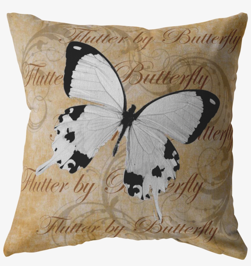 Load Image Into Gallery Viewer, White Butterfly Nature - Throw Pillow, transparent png #7949502
