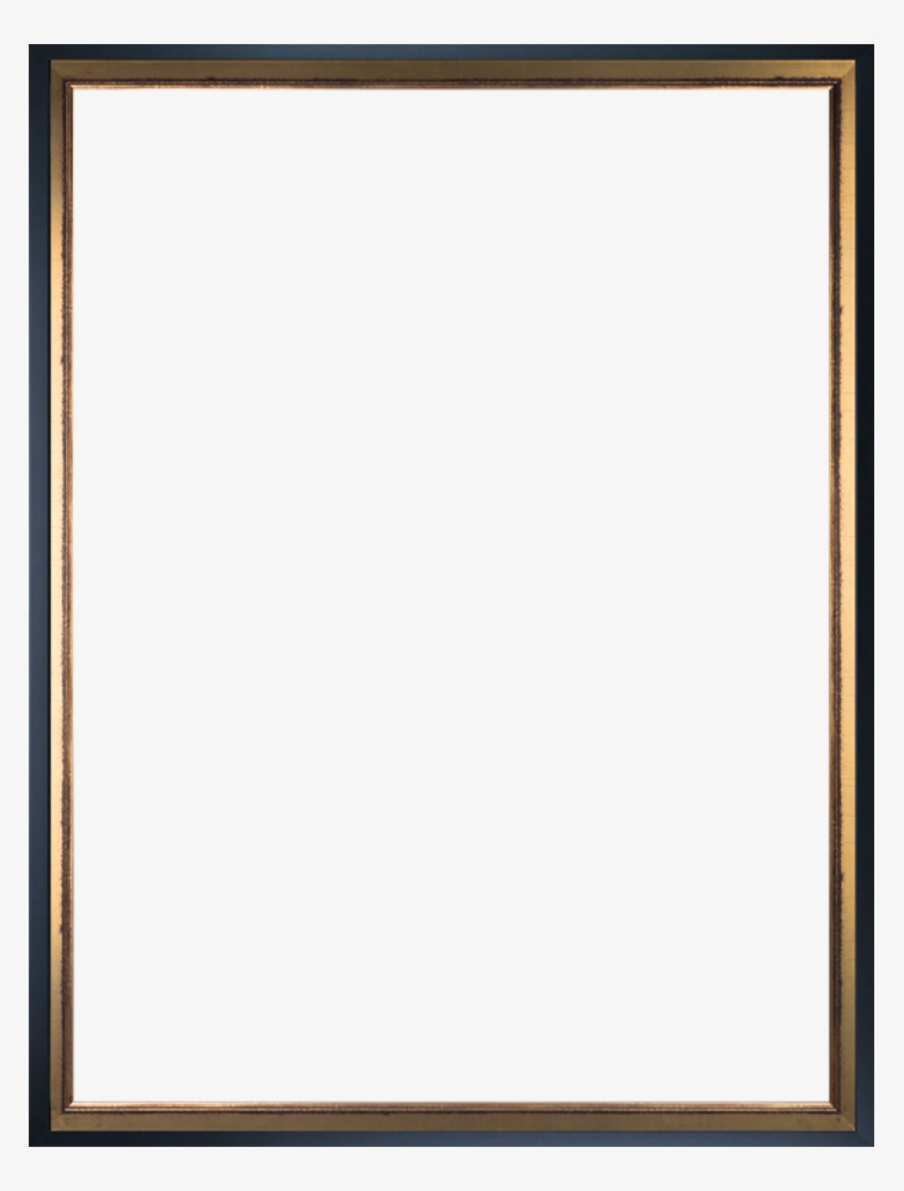 Burnished Gold And Studio Black Wood Custom Stacked - Picture Frame, transparent png #7949591
