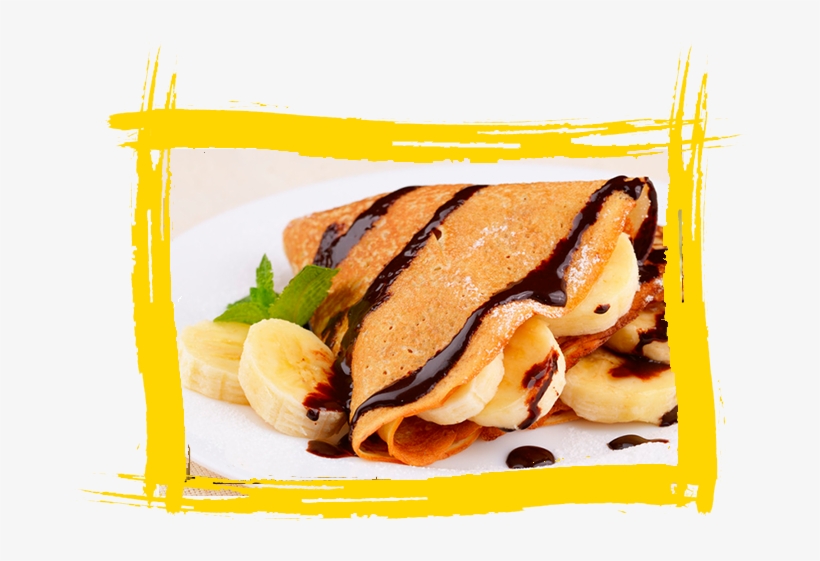 Conheça Nosso Delicioso Buffet De Crepes - Clatite Cu Ciocolata Si Banane, transparent png #7950231