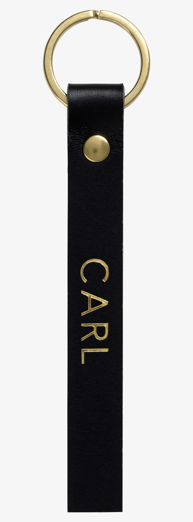 Key Buddy Gold <br /> Black Leather With - Keychain, transparent png #7950264