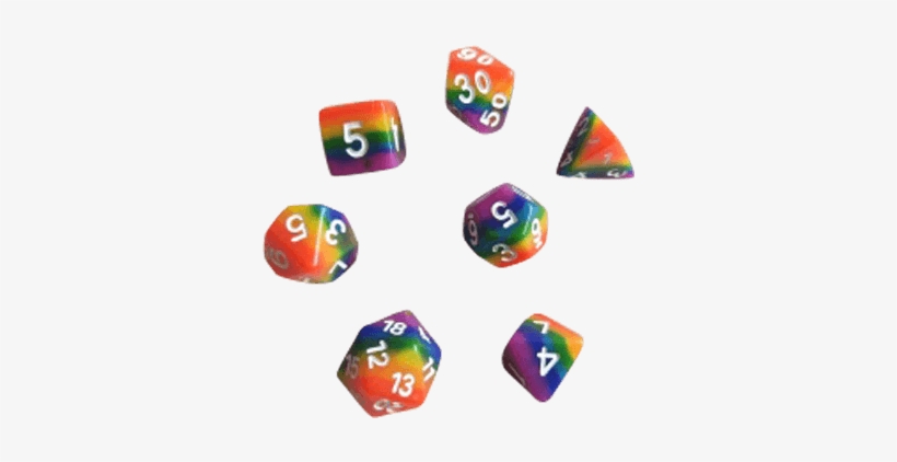 Role Playing Dice Set Rainbow Dice - Dice Game, transparent png #7950817