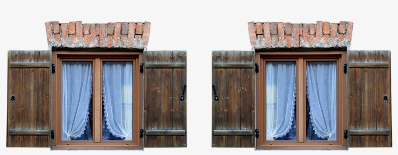 Window, Shutter, Facade, Shutters, Old, Wood - Alte Holzfenster Png, transparent png #7950887