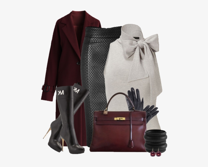 Burgundy Outfit - Formal Wear, transparent png #7951300