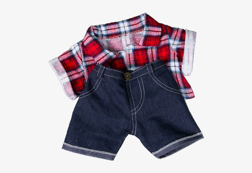 Plaid Flannel - Build A Bear Outfit Png, transparent png #7951474