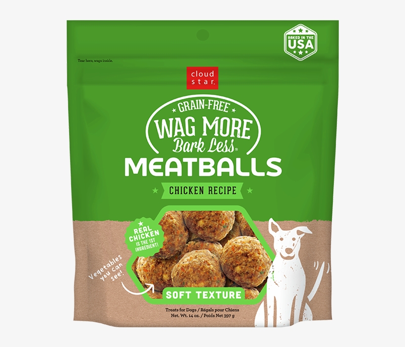 Cloud Star Wag More Bark Less Meatballs - Wag More Bark Less Meatballs, transparent png #7952297