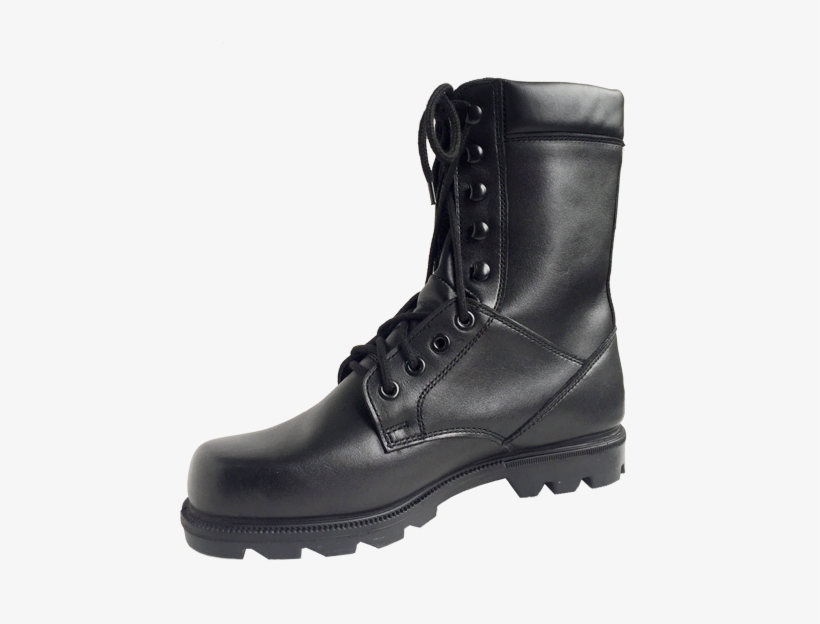 Military Combat Boots Side Zipper Goodyear Welt - Shoe, transparent png #7952347