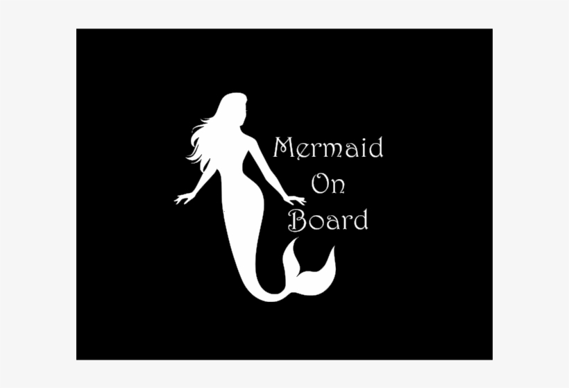 Little Mermaid Baby Sticker Decal Car Window Baby On - Silhouette, transparent png #7952551