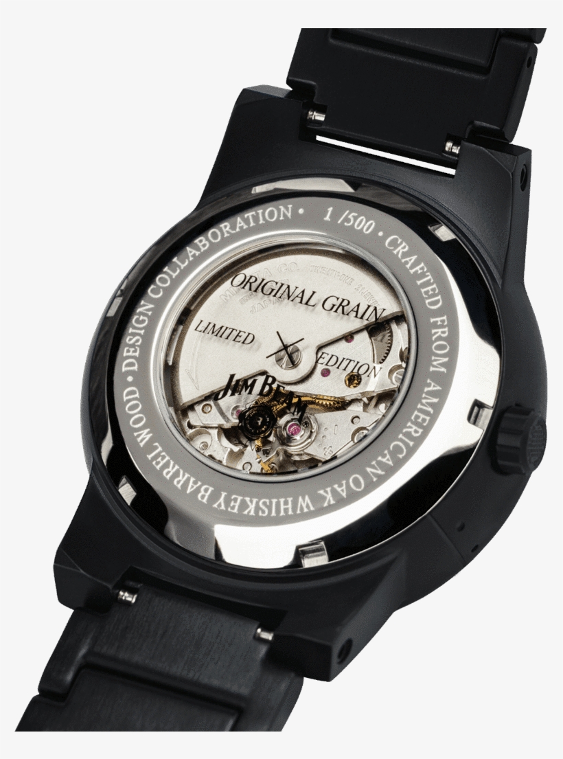 Jim Beam Black Barrel Auto 47mm - Analog Watch, transparent png #7953025