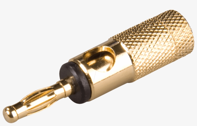 Banana Plug, Gold Plated, Cross Hole, - Brass, transparent png #7955038