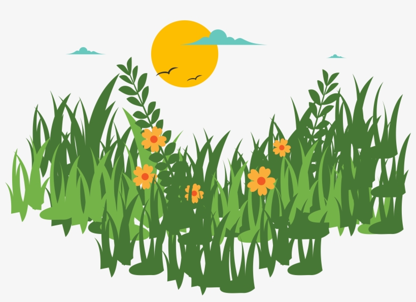 Grass Vector Png - Flower Grass Vector Png, transparent png #7955046