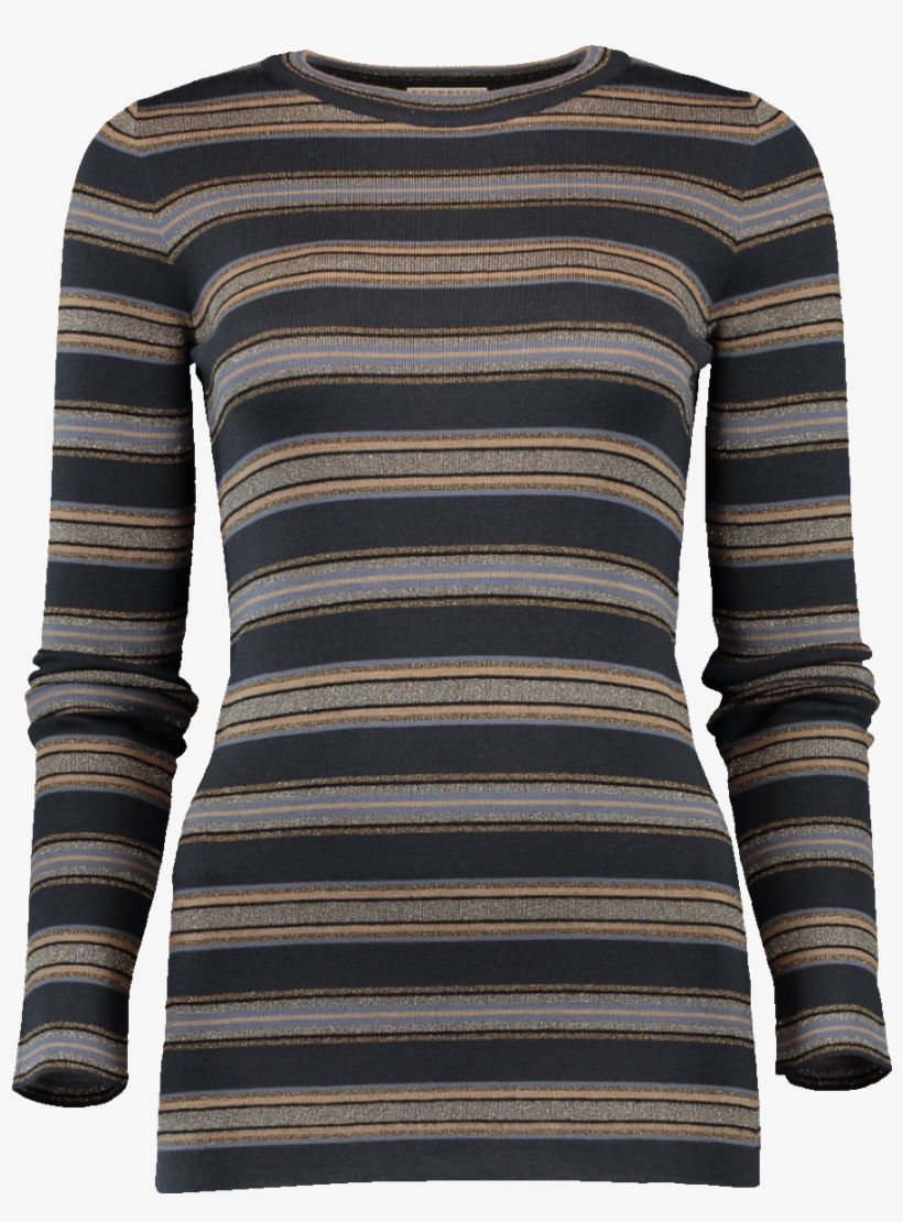 Brunello Cucinelli Crewneck Long Sleeve Striped Wool - Dress, transparent png #7955386