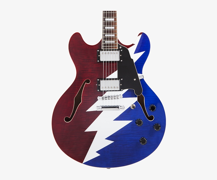 D'angelico Premier Grateful Dead Dc - D Angelico Premier Dc Grateful Dead, transparent png #7956265