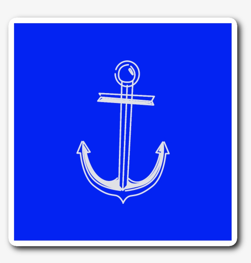 Blue Anchor Nautical Sticker - Emblem, transparent png #7956269