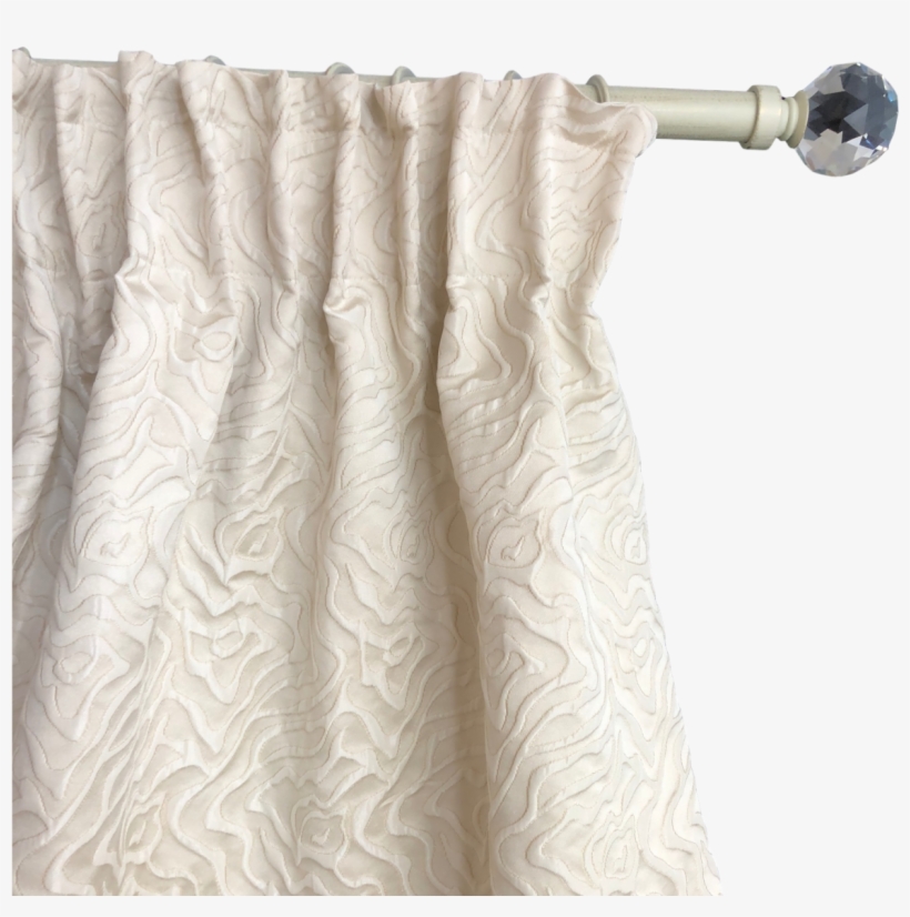White Transparent Curtains - Ruffle, transparent png #7956348