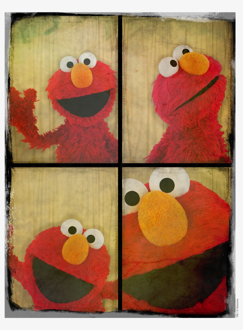 Sesame Street Photo Booth Elmo Juniors V Neck T Shirt, transparent png #7956872