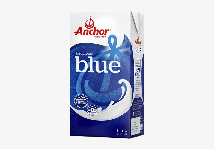 Anchor Uht Milk Blue Full Cream - Anchor Milk Blue Top, transparent png #7956957