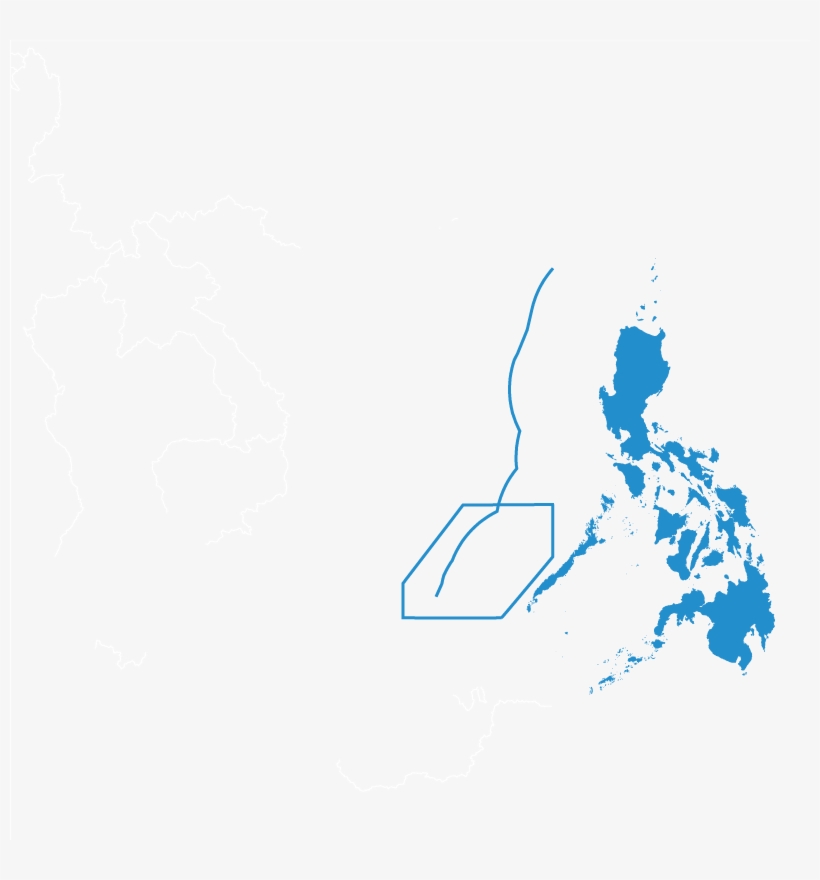 China - Map Of The Philippines Gray, transparent png #7957000