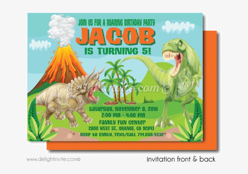 Good Dinosaur Birthday Party Invitations 96 With Additional - Dinosaurs Rex Invitations, transparent png #7957771