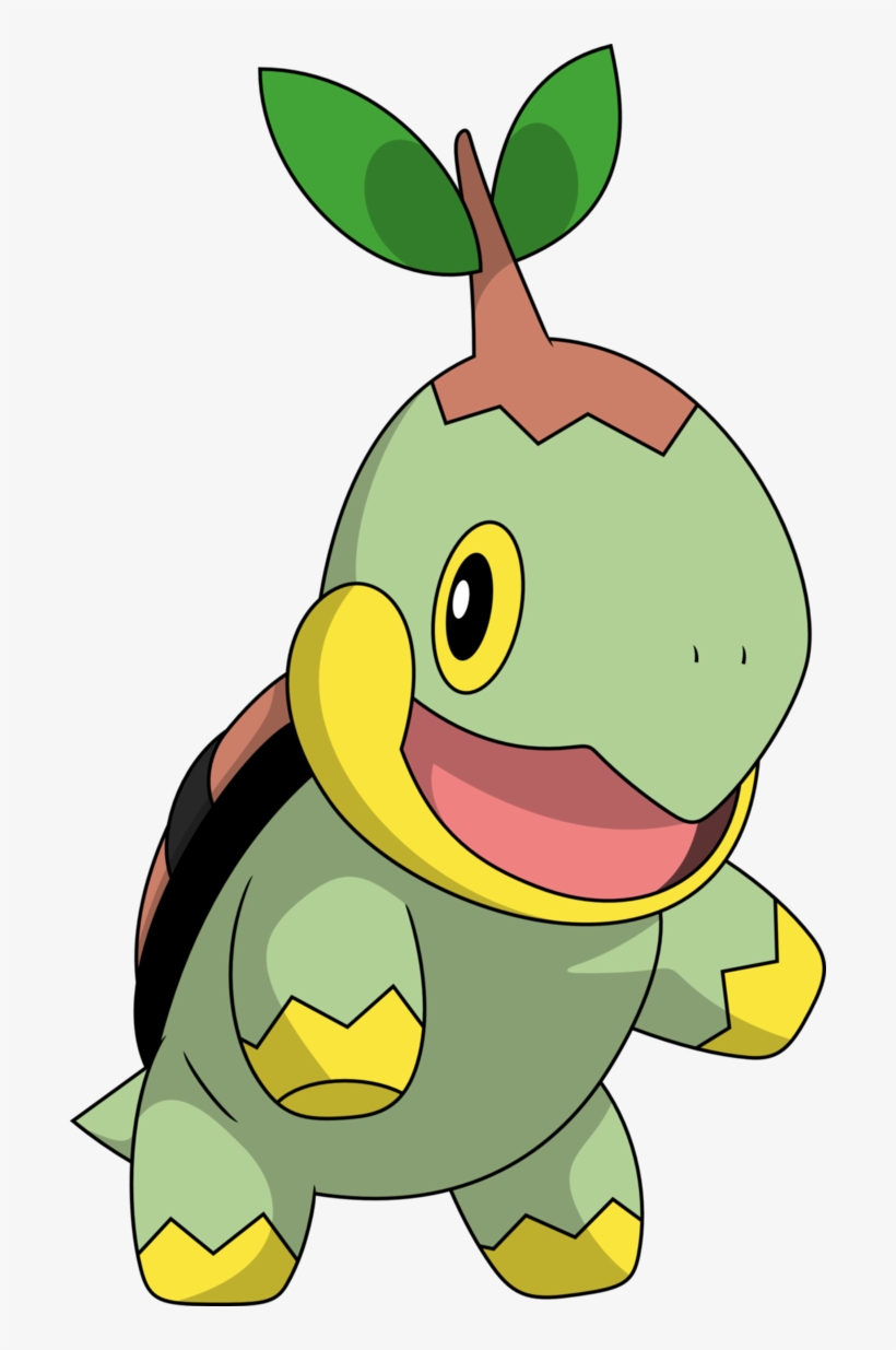 Turtwig Wallpaper - Pokemon Chimchar Piplup And Turtwig, transparent png #7958867