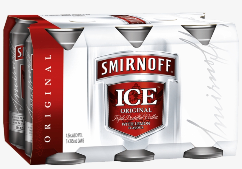 Smirnoff Ice Red Can - Smirnoff Ice 6 Pack Cans, transparent png #7958960