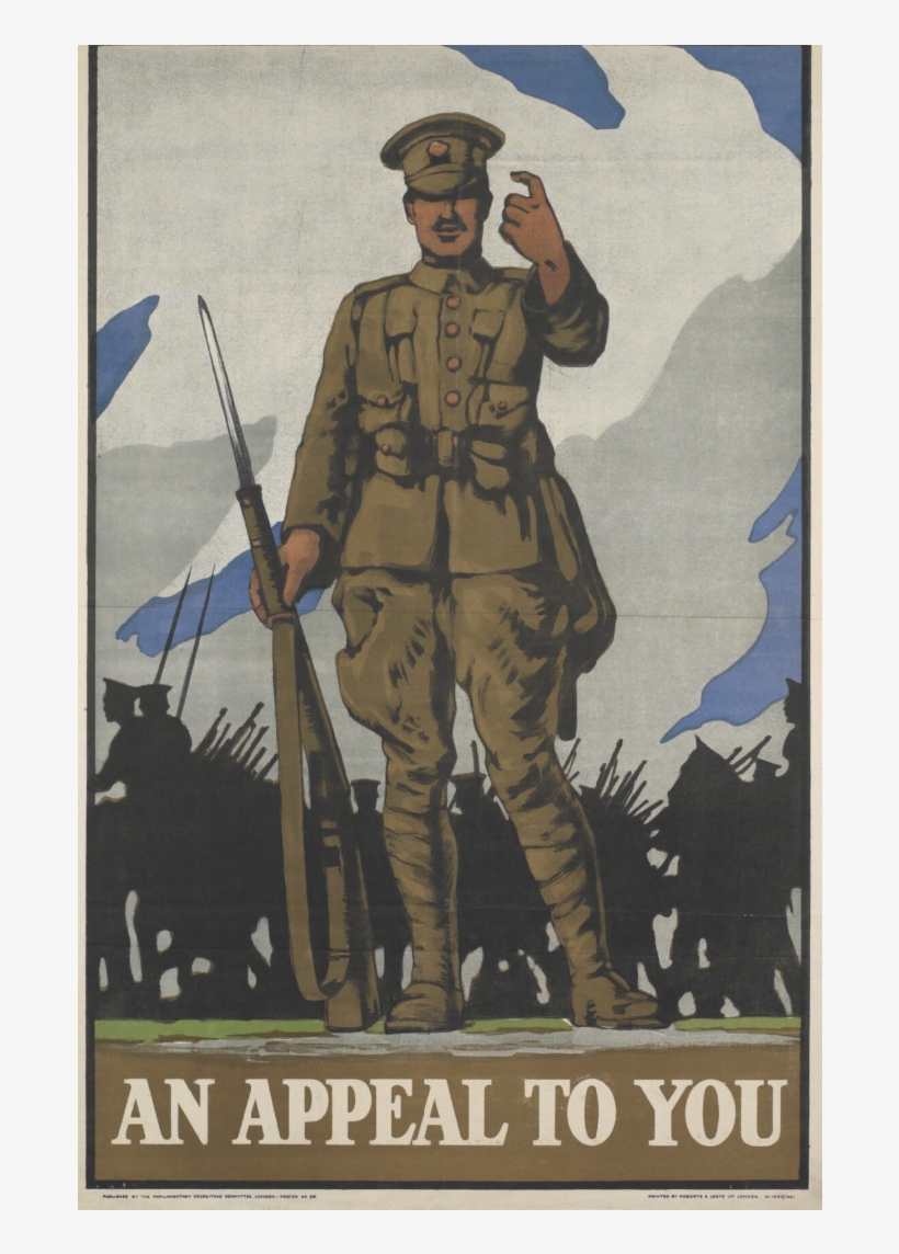 British Army - Late War - Patriotic Appeals Of World War 1, transparent png #7959100