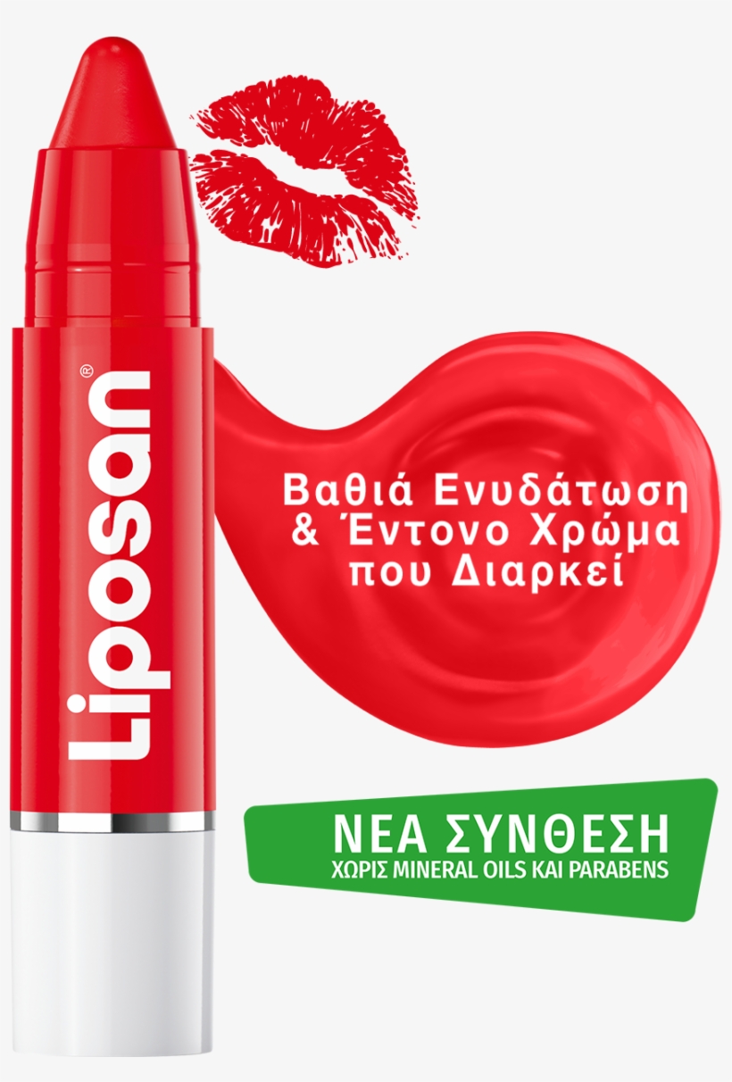 Poppy Red Crayon Lipstick - Lip Care, transparent png #7959540